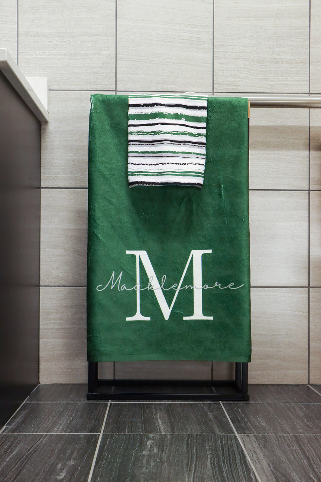Custom Personalized Bath Towel Sold Individually 4 Sizes 10 Colors