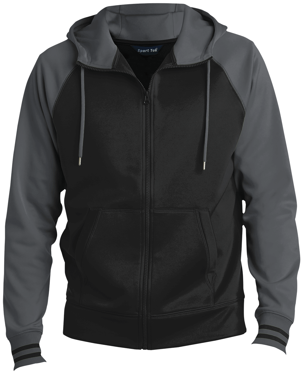 ST236 Men's Sport-Wick® Full-Zip Hooded Jacket - Sport Tek - CustomCat