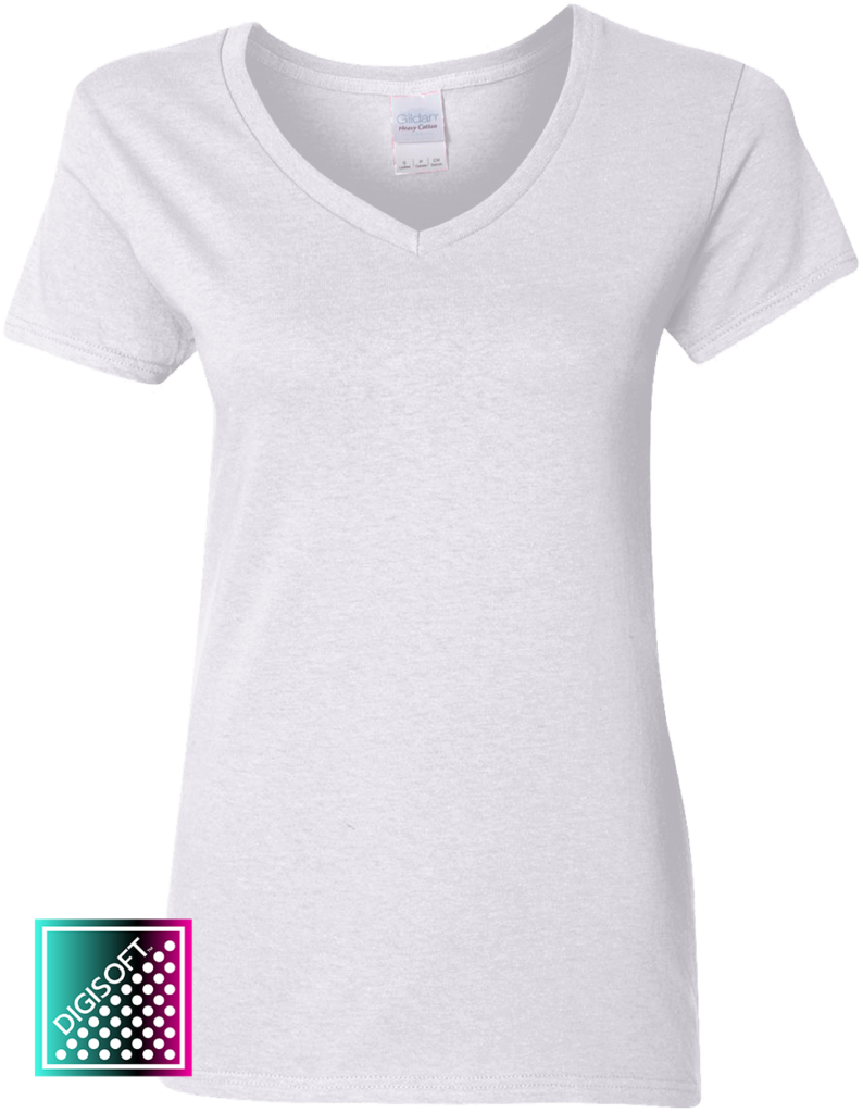 G500VL Ladies' 5.3 oz V-Neck T-Shirt - Gildan - CustomCat