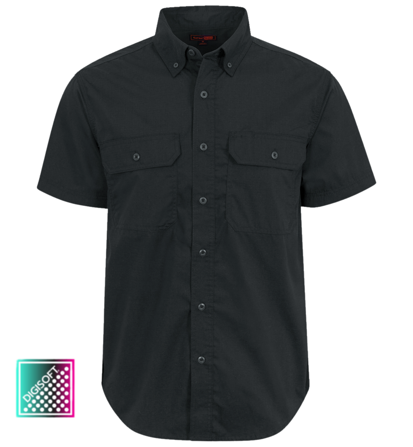 CSW175 CornerStone Mens Short Sleeve Ripstop Workshirt - CustomCat